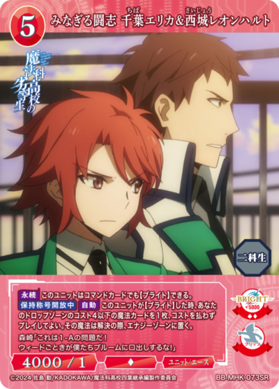 みなぎる闘志 千葉エリカ＆西城レオンハルト