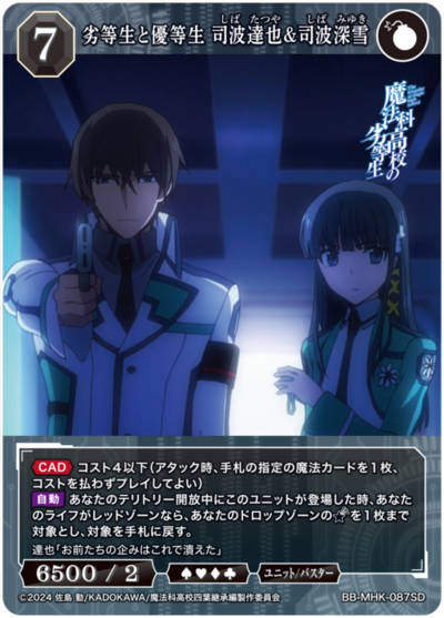 劣等生と優等生 司波達也&司波深雪